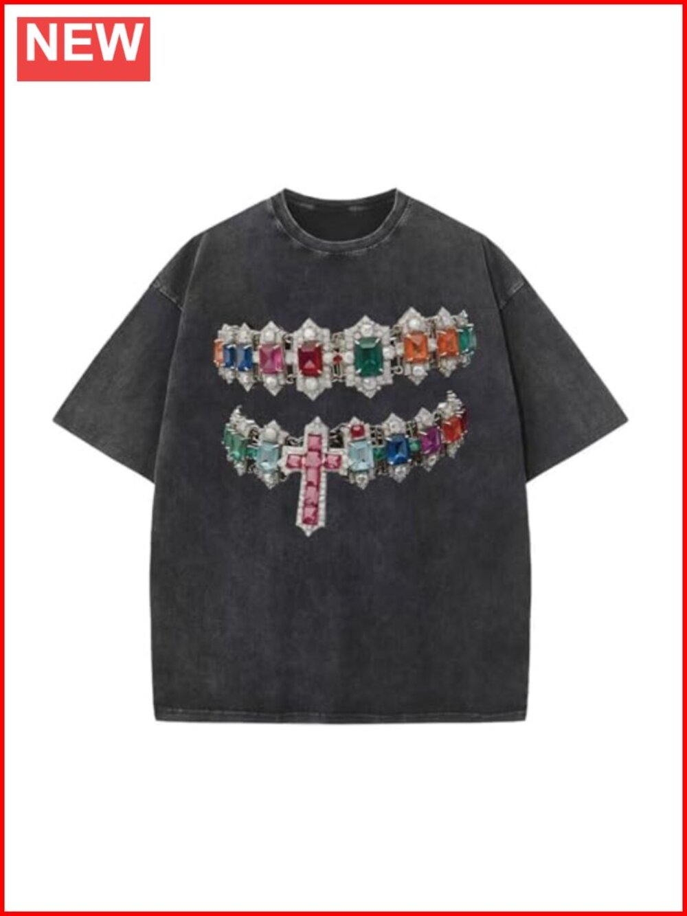 Oversized Graphic Tee Vintage Acid Wash Streetwear Y2k Grunge Men's T-Shirt